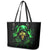 Flame Skull Leather Tote Bag Of Course I'm Going To Hell I'm Just Here To Pick You Up - Wonder Print Shop