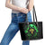 Flame Skull Leather Tote Bag Of Course I'm Going To Hell I'm Just Here To Pick You Up - Wonder Print Shop