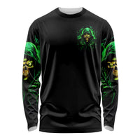 Flame Skull Long Sleeve Shirt Of Course I'm Going To Hell I'm Just Here To Pick You Up - Wonder Print Shop