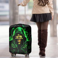 Flame Skull Luggage Cover Of Course I'm Going To Hell I'm Just Here To Pick You Up - Wonder Print Shop
