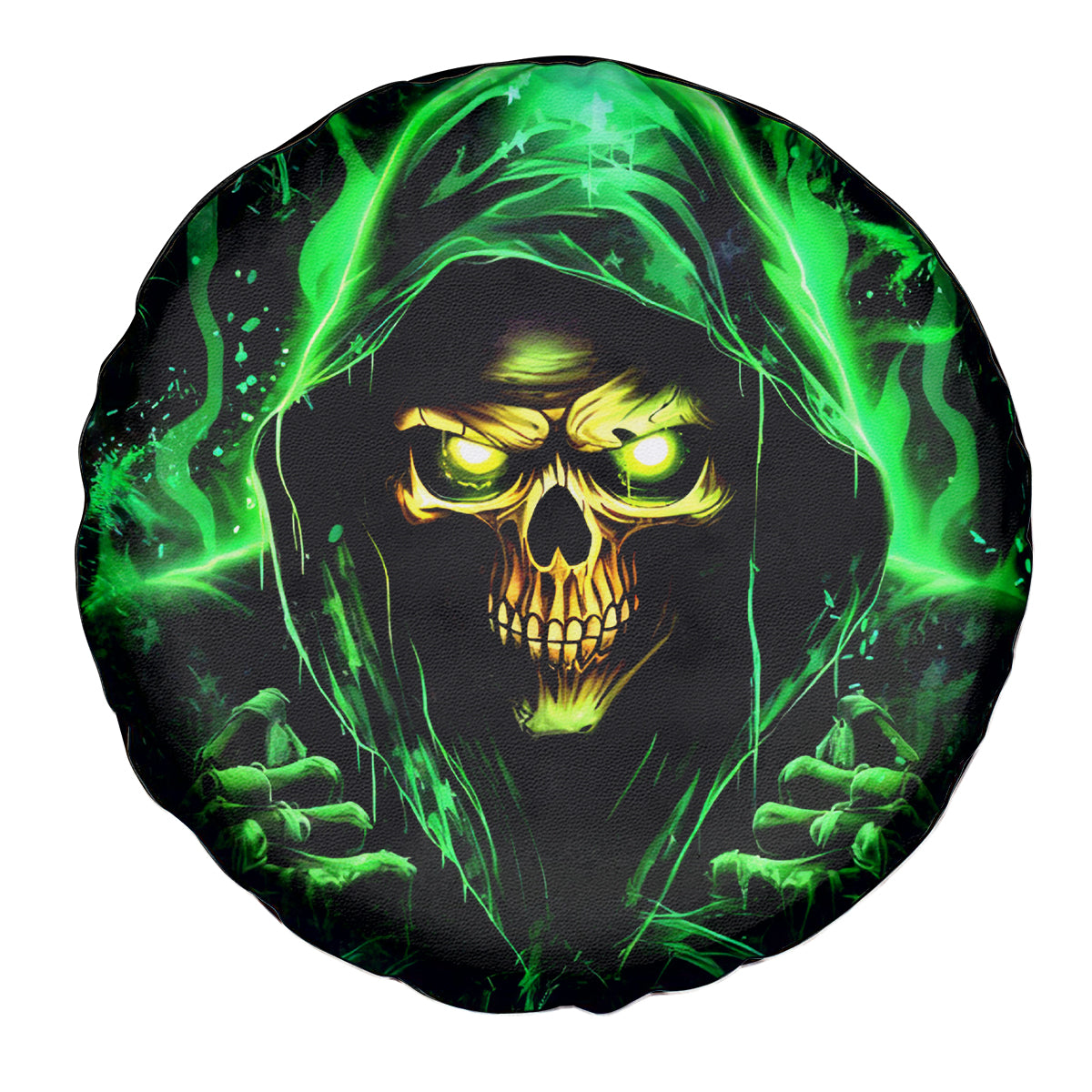 Flame Skull Spare Tire Cover Of Course I'm Going To Hell I'm Just Here To Pick You Up - Wonder Print Shop