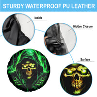 Flame Skull Spare Tire Cover Of Course I'm Going To Hell I'm Just Here To Pick You Up - Wonder Print Shop