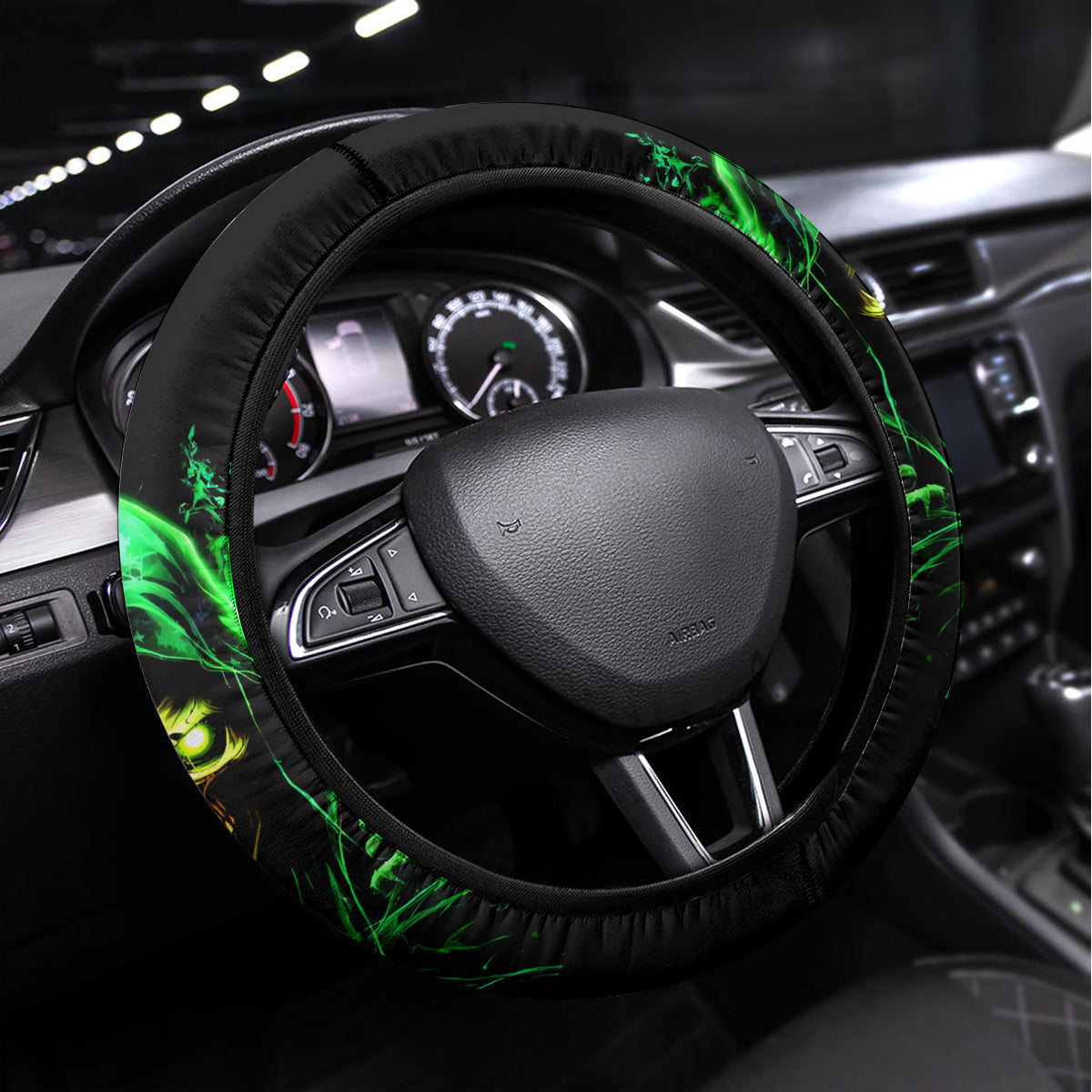 Flame Skull Steering Wheel Cover Of Course I'm Going To Hell I'm Just Here To Pick You Up - Wonder Print Shop