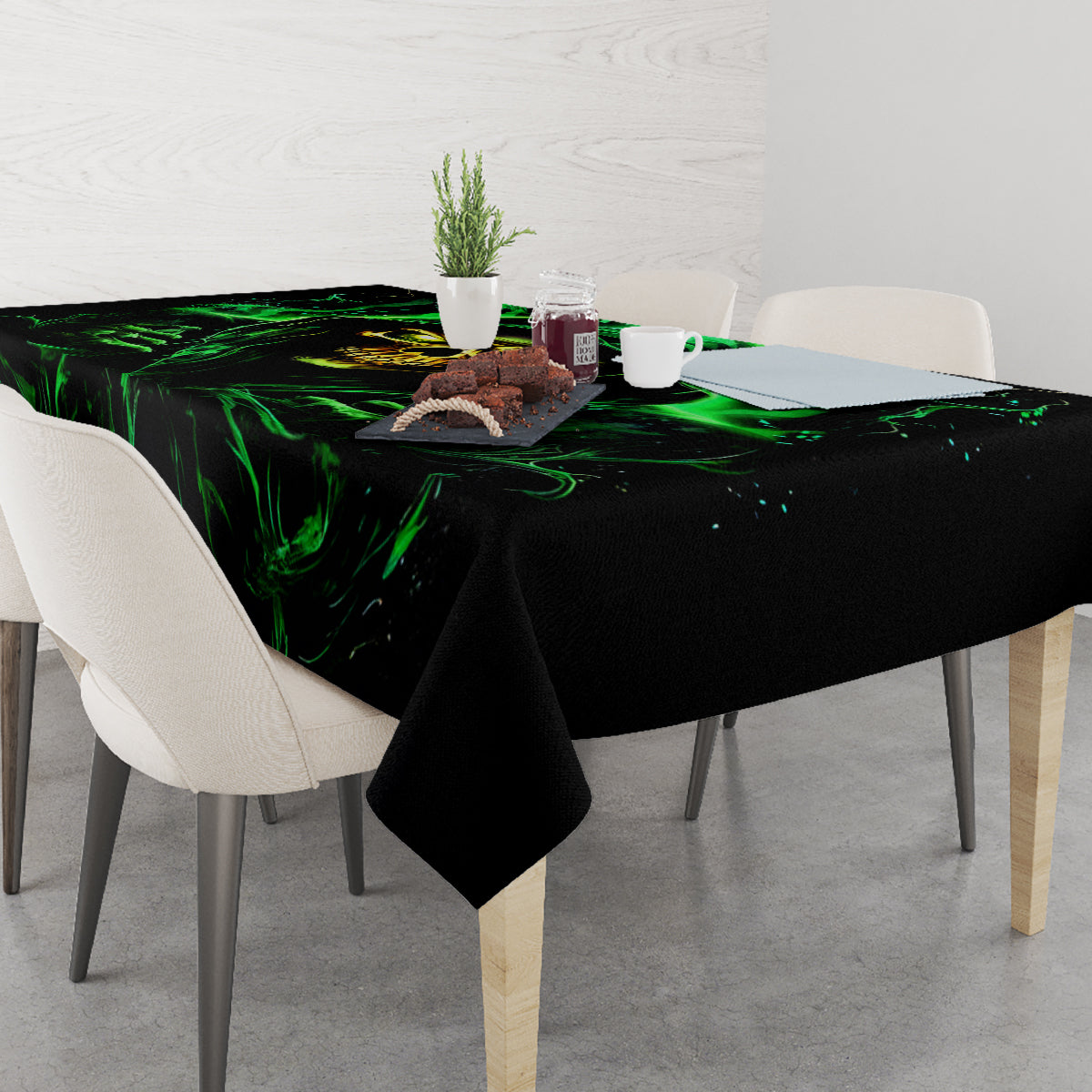 Flame Skull Tablecloth Of Course I'm Going To Hell I'm Just Here To Pick You Up - Wonder Print Shop