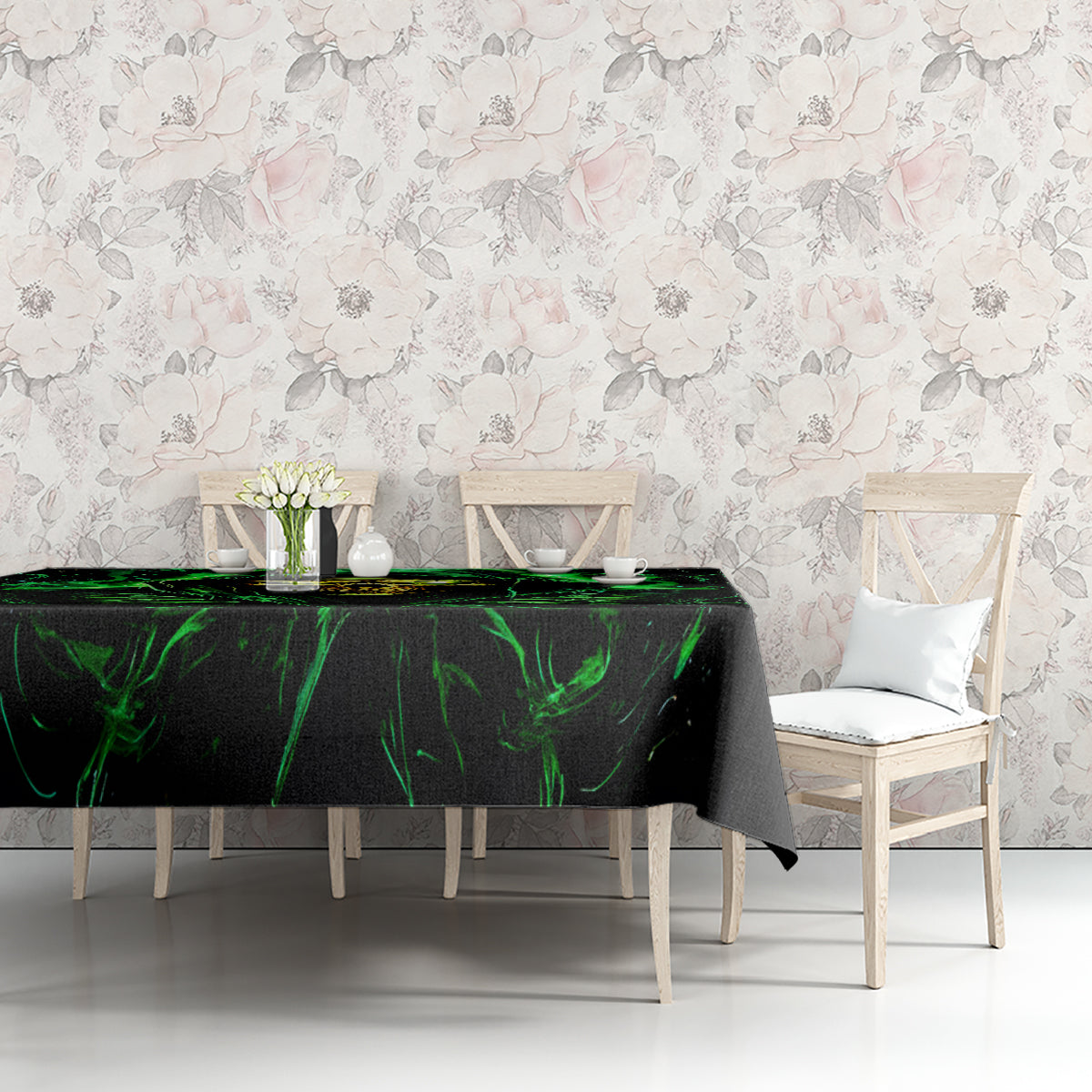 Flame Skull Tablecloth Of Course I'm Going To Hell I'm Just Here To Pick You Up - Wonder Print Shop