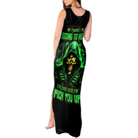 Flame Skull Tank Maxi Dress Of Course I'm Going To Hell I'm Just Here To Pick You Up - Wonder Print Shop