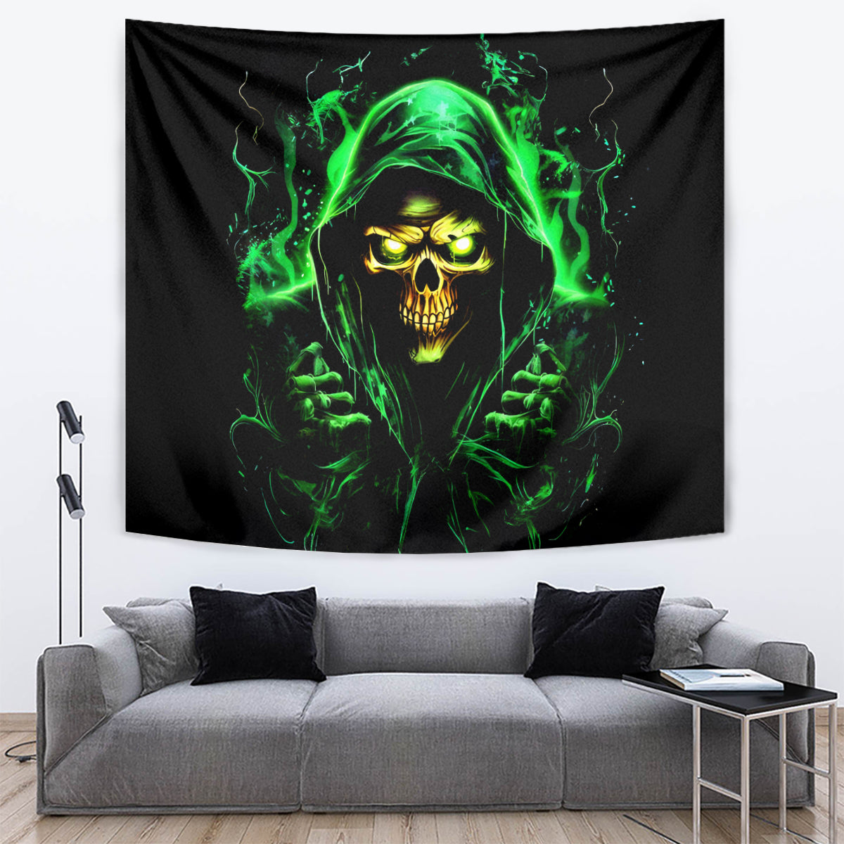 Flame Skull Tapestry Of Course I'm Going To Hell I'm Just Here To Pick You Up - Wonder Print Shop