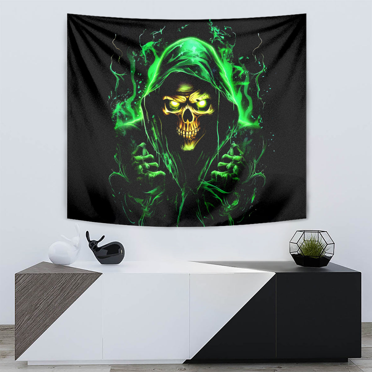 Flame Skull Tapestry Of Course I'm Going To Hell I'm Just Here To Pick You Up - Wonder Print Shop