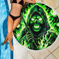 Flame Reaper Skull Beach Blanket Stop Asking Why I'm An Asshole I Don't Ask Why You So Stupid - Wonder Print Shop