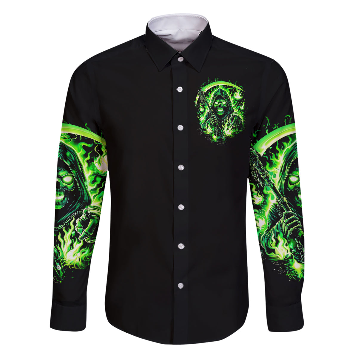 Flame Reaper Skull Family Matching Short Sleeve Bodycon Dress and Hawaiian Shirt Stop Asking Why I'm An Asshole I Don't Ask Why You So Stupid - Wonder Print Shop