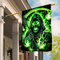 Flame Reaper Skull Garden Flag Stop Asking Why I'm An Asshole I Don't Ask Why You So Stupid - Wonder Print Shop