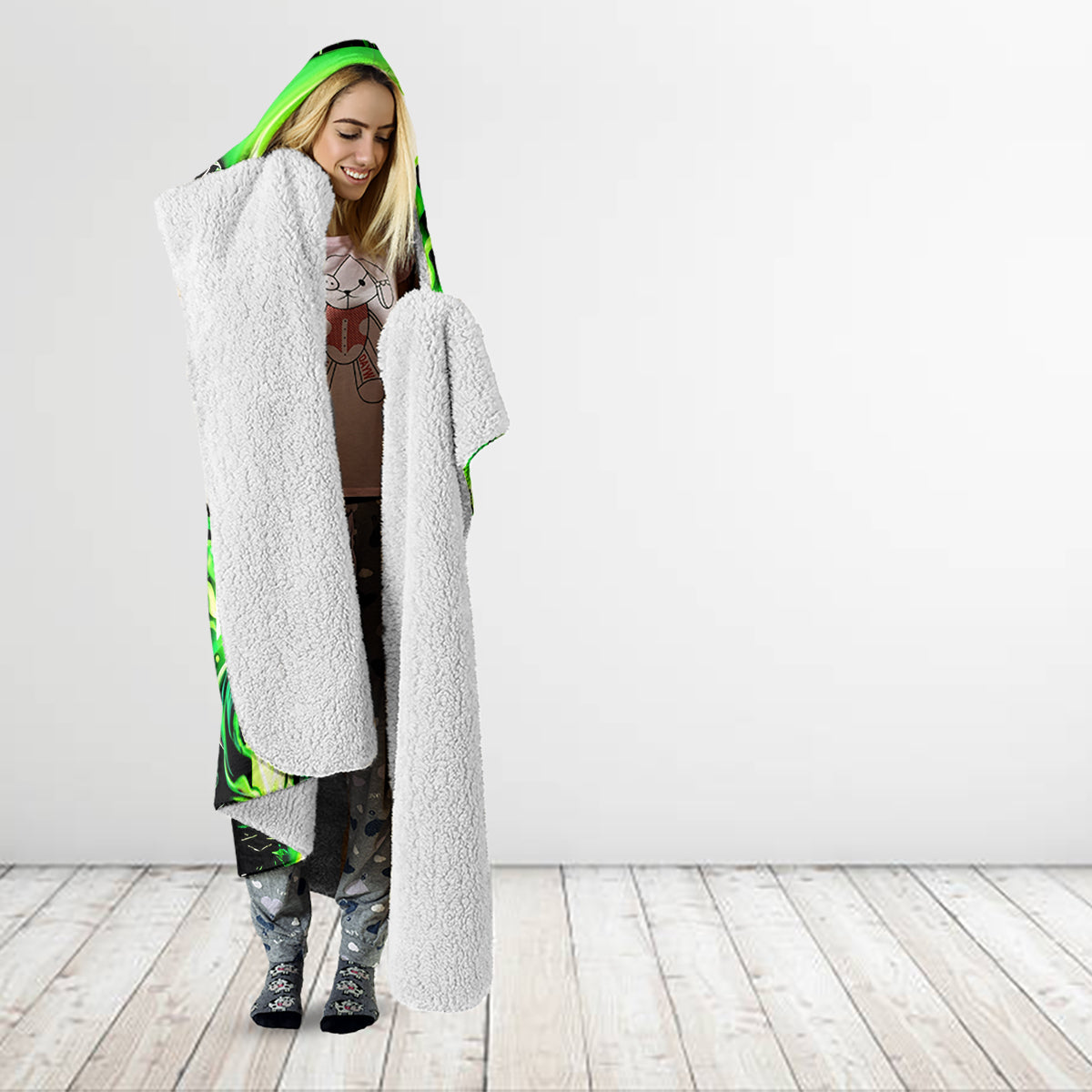 Flame Reaper Skull Hooded Blanket Stop Asking Why I'm An Asshole I Don't Ask Why You So Stupid