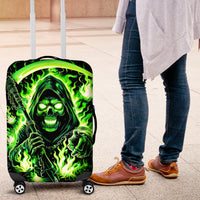 Flame Reaper Skull Luggage Cover Stop Asking Why I'm An Asshole I Don't Ask Why You So Stupid - Wonder Print Shop