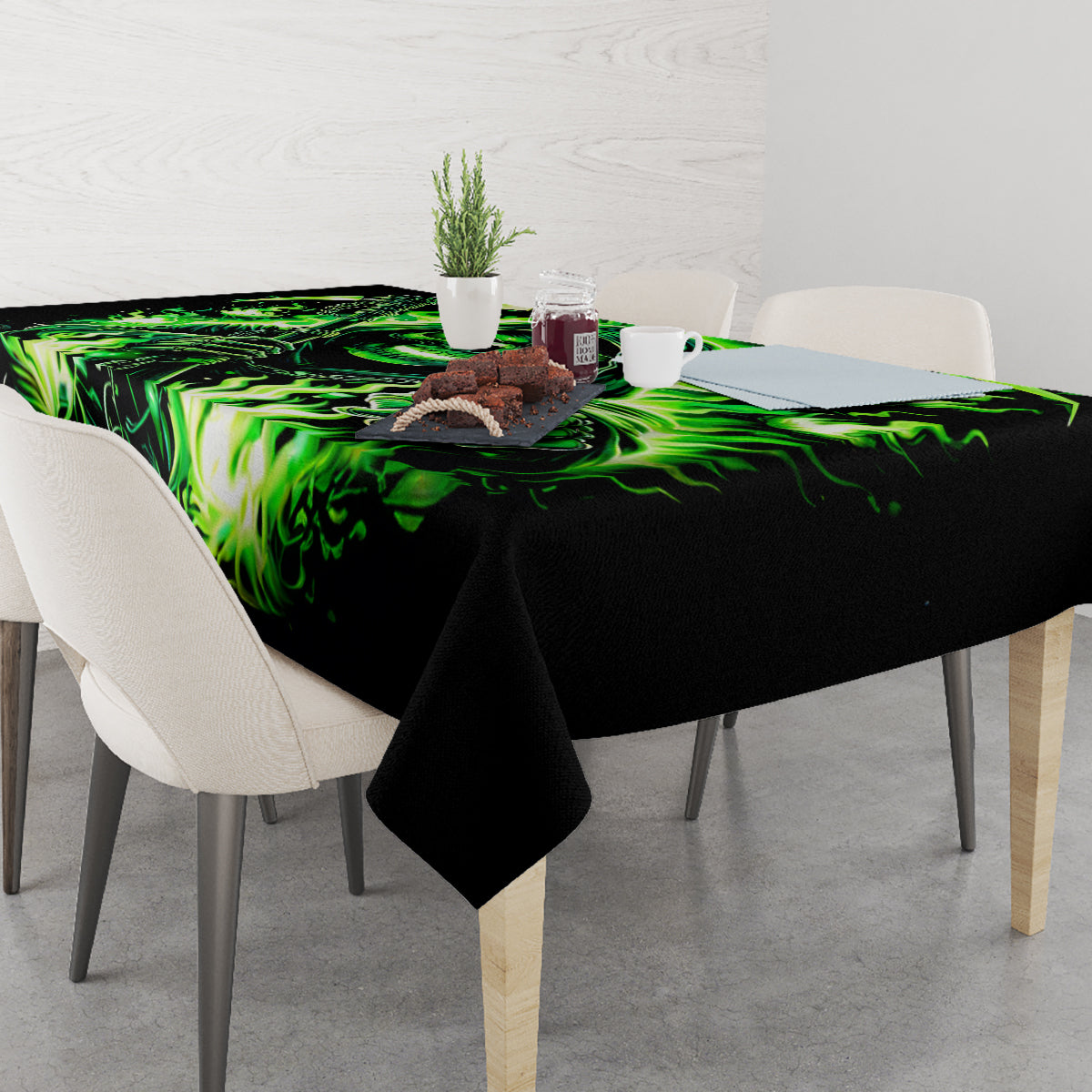 Flame Reaper Skull Tablecloth Stop Asking Why I'm An Asshole I Don't Ask Why You So Stupid - Wonder Print Shop