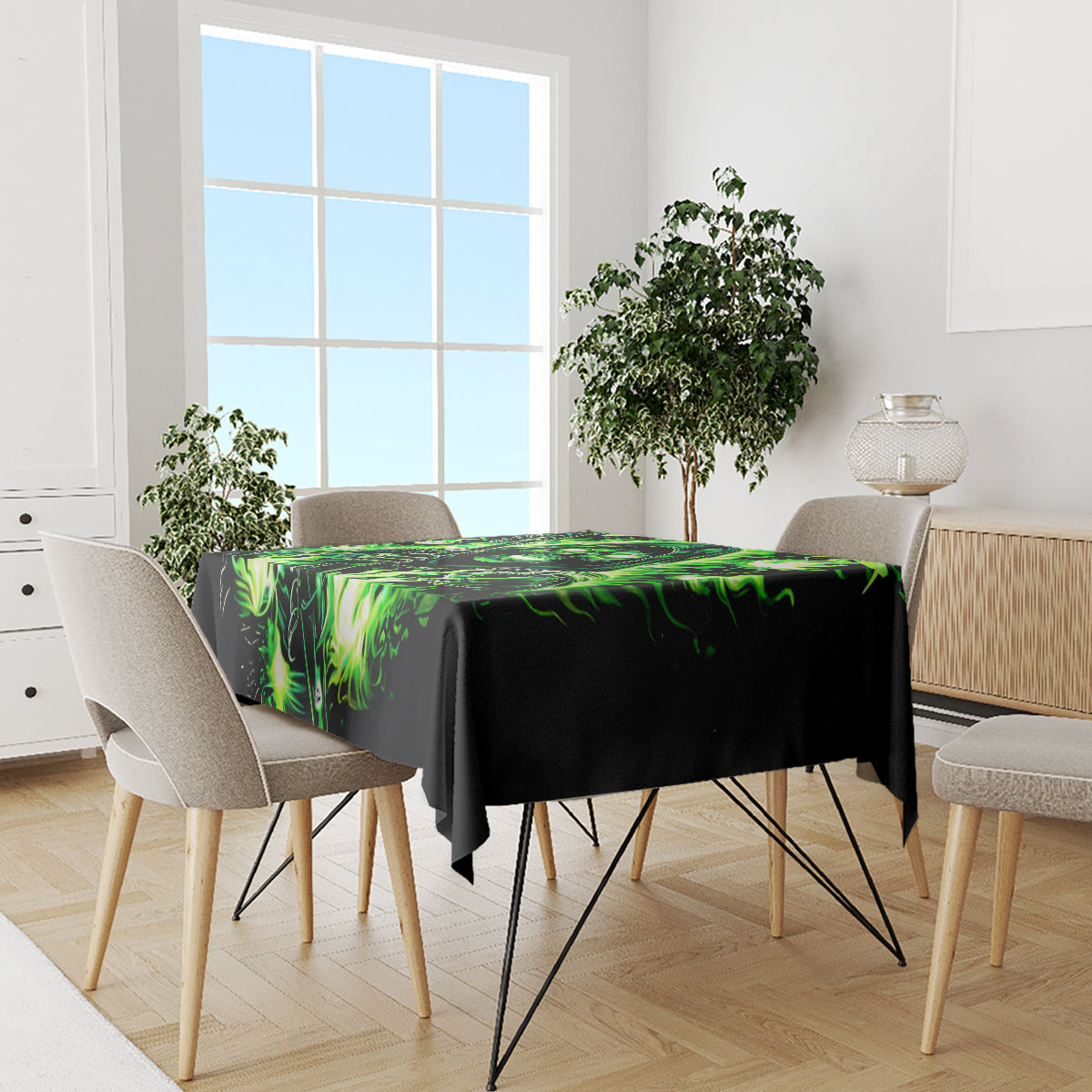 Flame Reaper Skull Tablecloth Stop Asking Why I'm An Asshole I Don't Ask Why You So Stupid - Wonder Print Shop