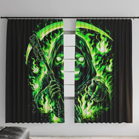 Flame Reaper Skull Window Curtain Stop Asking Why I'm An Asshole I Don't Ask Why You So Stupid - Wonder Print Shop