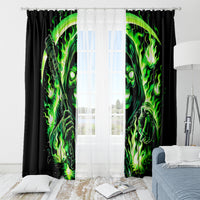 Flame Reaper Skull Window Curtain Stop Asking Why I'm An Asshole I Don't Ask Why You So Stupid - Wonder Print Shop