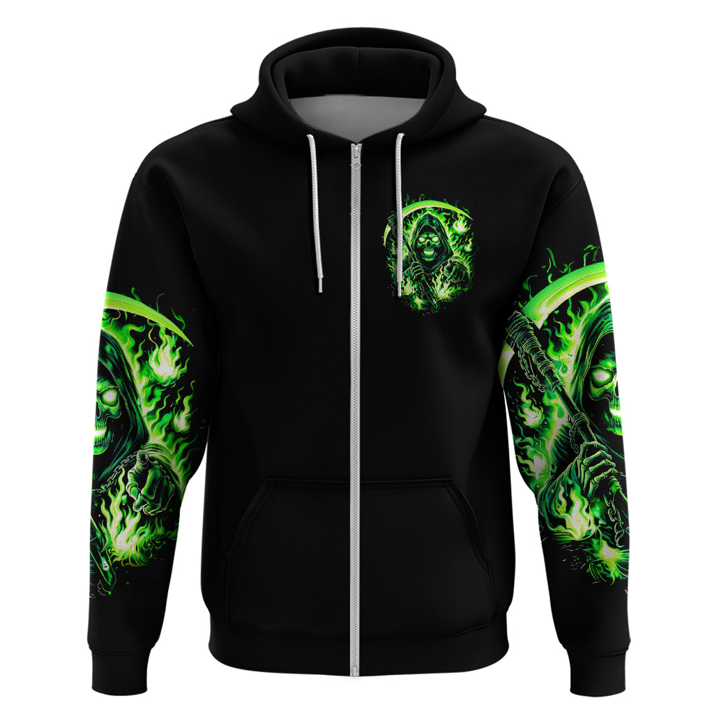 Flame Reaper Skull Zip Hoodie Stop Asking Why I'm An Asshole I Don't Ask Why You So Stupid - Wonder Print Shop