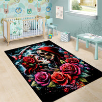Couple Skull Area Rug From Our Firse Kiss - Wonder Print Shop