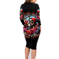 Couple Skull Family Matching Long Sleeve Bodycon Dress and Hawaiian Shirt From Our Firse Kiss - Wonder Print Shop