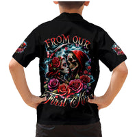 Couple Skull Family Matching Mermaid Dress and Hawaiian Shirt From Our Firse Kiss - Wonder Print Shop