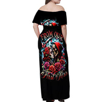 Couple Skull Family Matching Off Shoulder Maxi Dress and Hawaiian Shirt From Our Firse Kiss - Wonder Print Shop