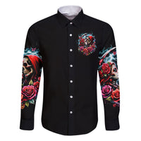 Couple Skull Family Matching Puletasi and Hawaiian Shirt From Our Firse Kiss - Wonder Print Shop