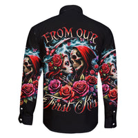 Couple Skull Family Matching Short Sleeve Bodycon Dress and Hawaiian Shirt From Our Firse Kiss - Wonder Print Shop