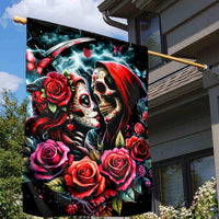 Couple Skull Garden Flag From Our Firse Kiss - Wonder Print Shop