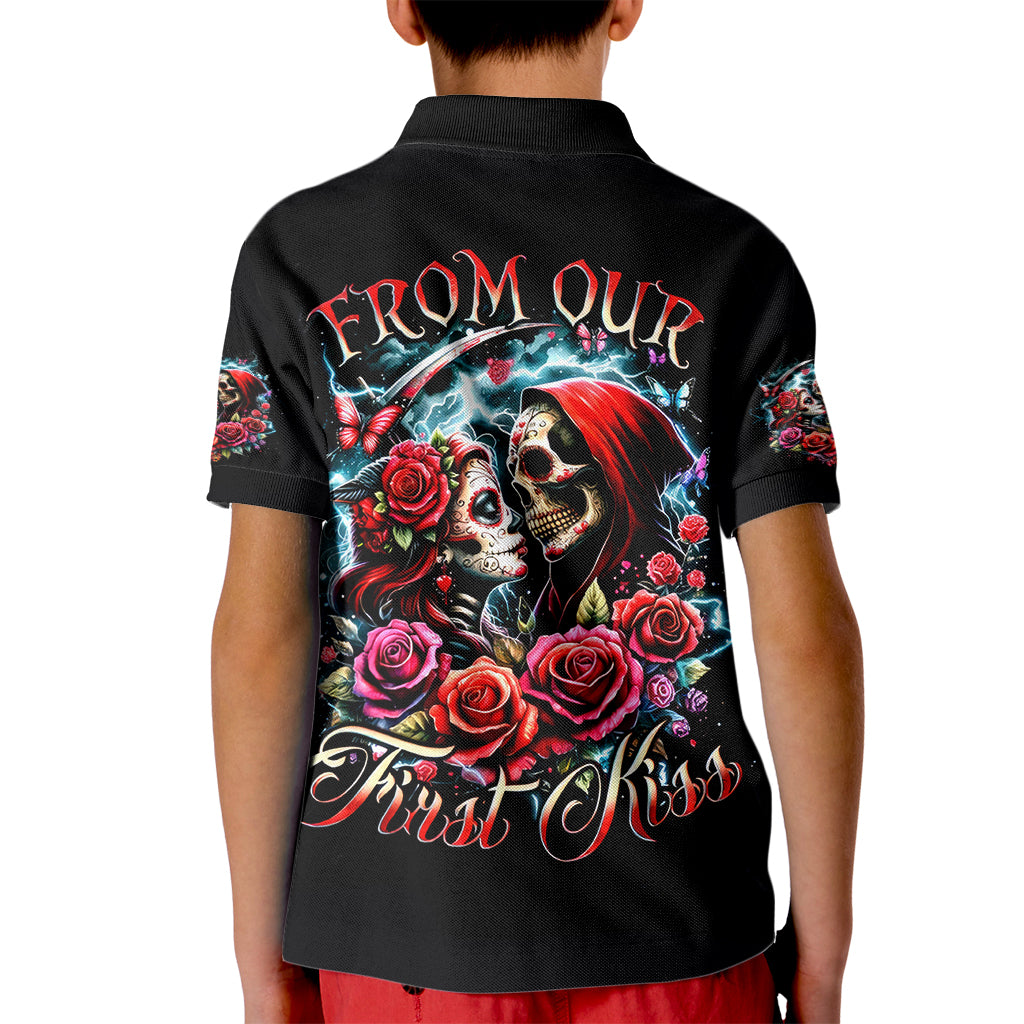 Couple Skull Kid Polo Shirt From Our Firse Kiss - Wonder Print Shop