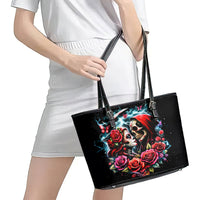 Couple Skull Leather Tote Bag From Our Firse Kiss - Wonder Print Shop