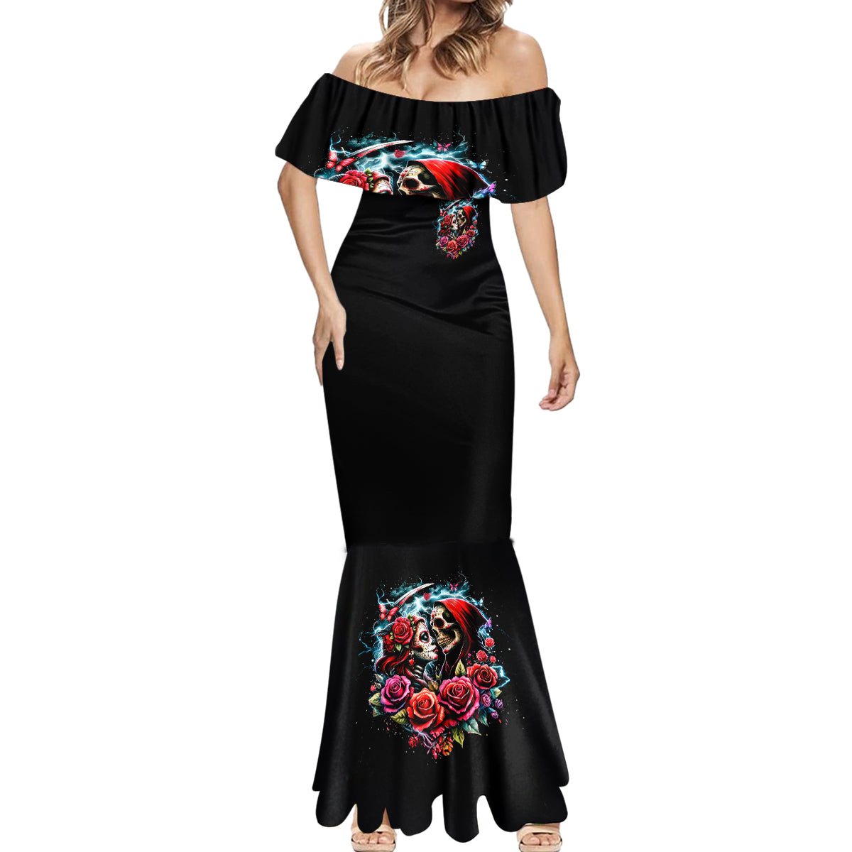 Couple Skull Mermaid Dress From Our Firse Kiss - Wonder Print Shop