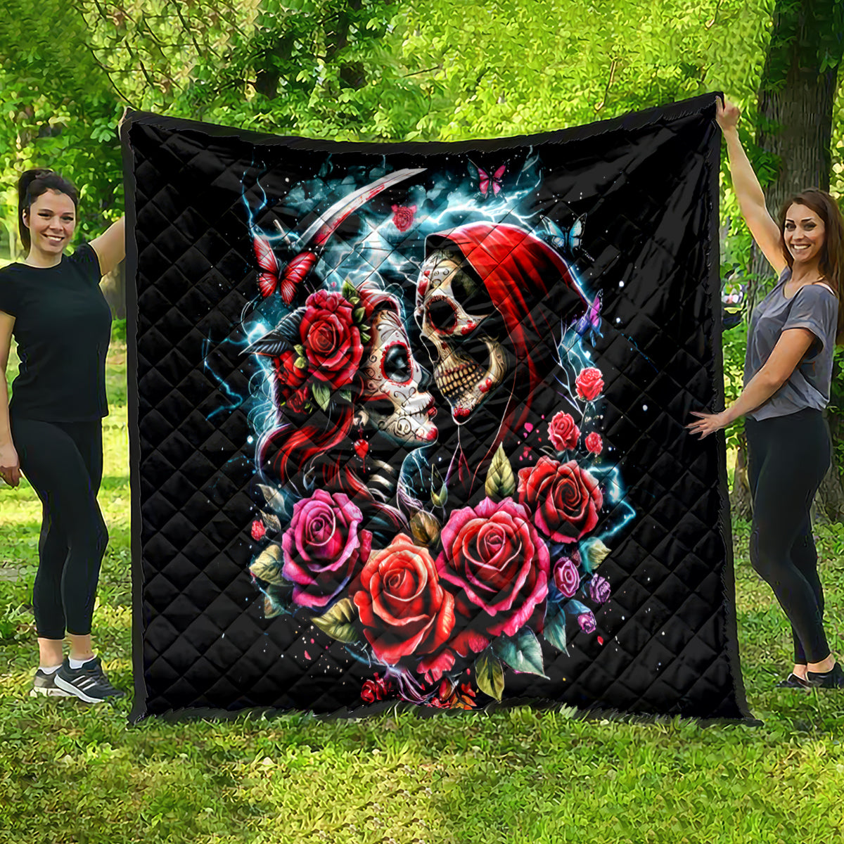 Couple Skull Quilt From Our Firse Kiss - Wonder Print Shop