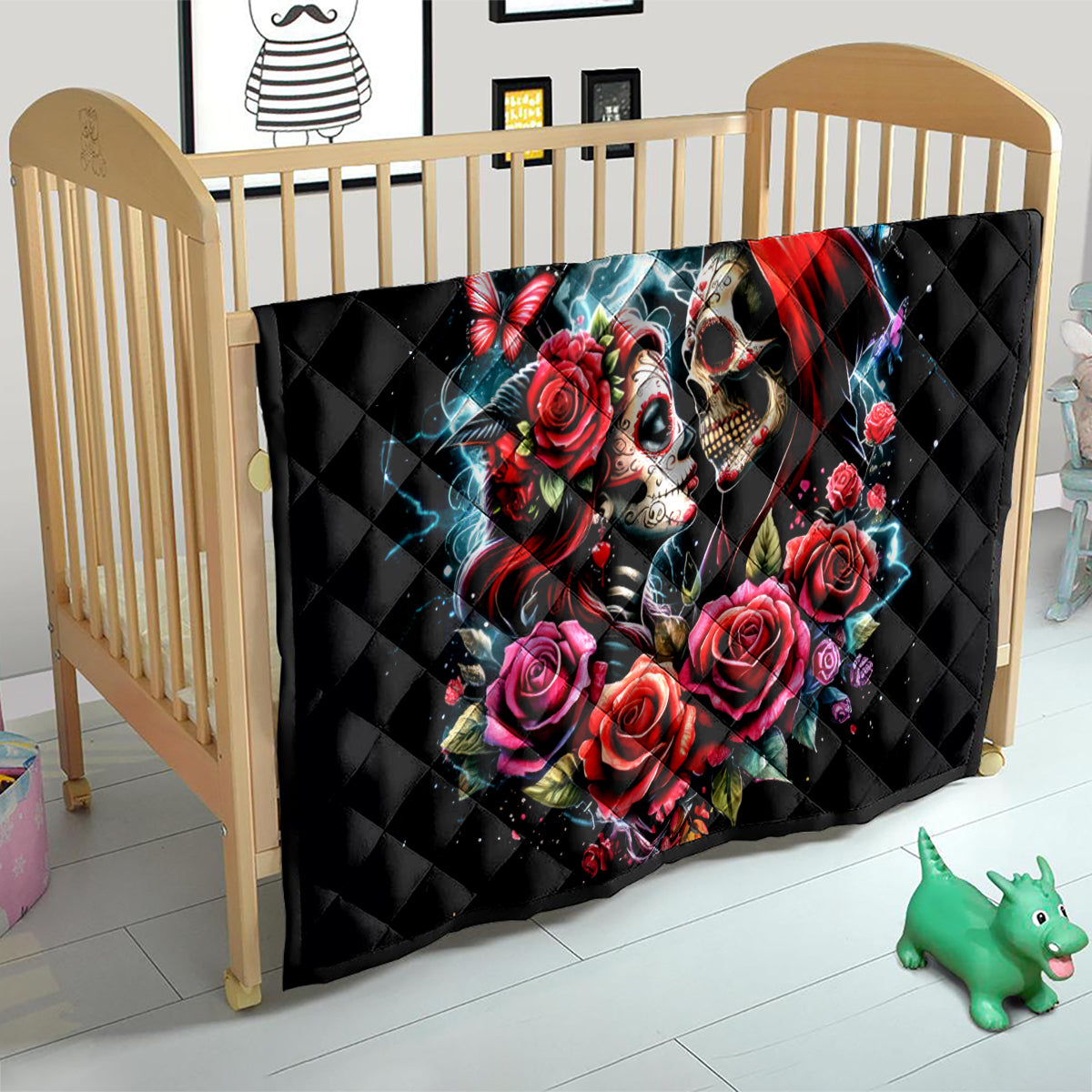 Couple Skull Quilt From Our Firse Kiss - Wonder Print Shop