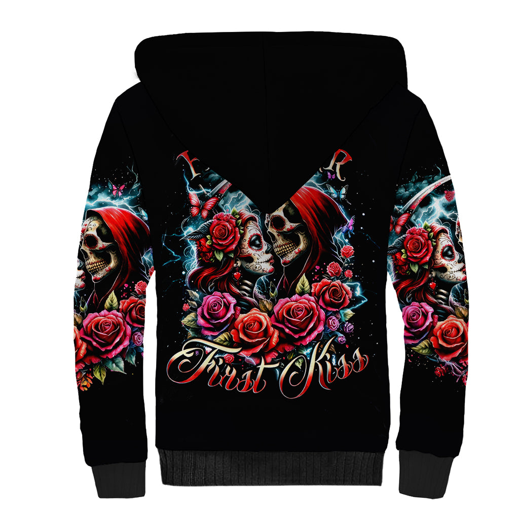 Couple Skull Sherpa Hoodie From Our Firse Kiss - Wonder Print Shop