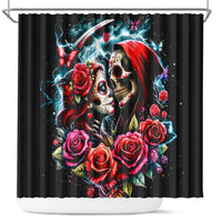 Couple Skull Shower Curtain From Our Firse Kiss