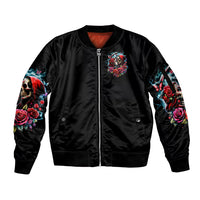 Couple Skull Sleeve Zip Bomber Jacket From Our Firse Kiss - Wonder Print Shop