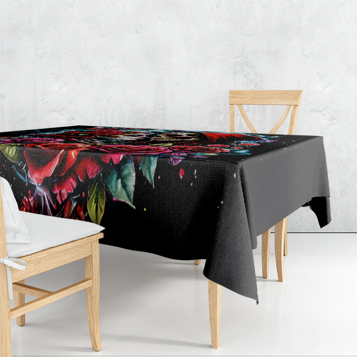 Couple Skull Tablecloth From Our Firse Kiss - Wonder Print Shop