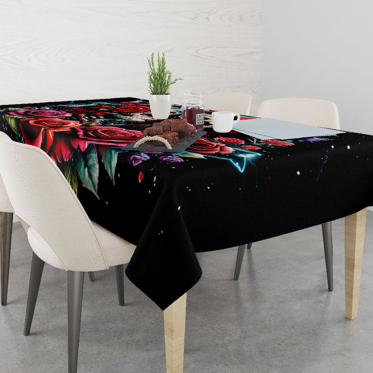 Couple Skull Tablecloth From Our Firse Kiss - Wonder Print Shop