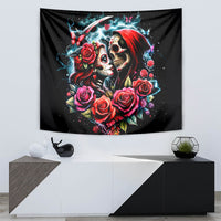 Couple Skull Tapestry From Our Firse Kiss - Wonder Print Shop