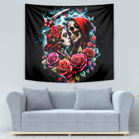 Couple Skull Tapestry From Our Firse Kiss - Wonder Print Shop