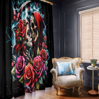Couple Skull Window Curtain From Our Firse Kiss - Wonder Print Shop