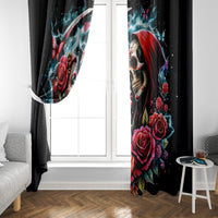 Couple Skull Window Curtain From Our Firse Kiss - Wonder Print Shop