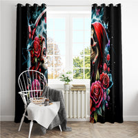 Couple Skull Window Curtain From Our Firse Kiss - Wonder Print Shop