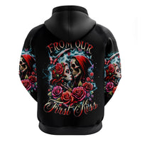 Couple Skull Zip Hoodie From Our Firse Kiss - Wonder Print Shop