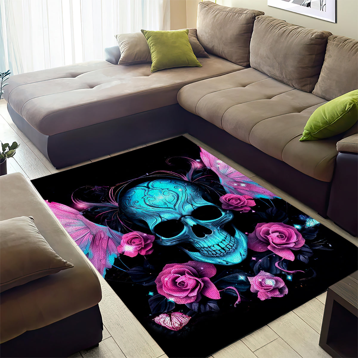 Fairy Skull Area Rug The Good Girl In Me Got Tired Of The Bullshit - Wonder Print Shop