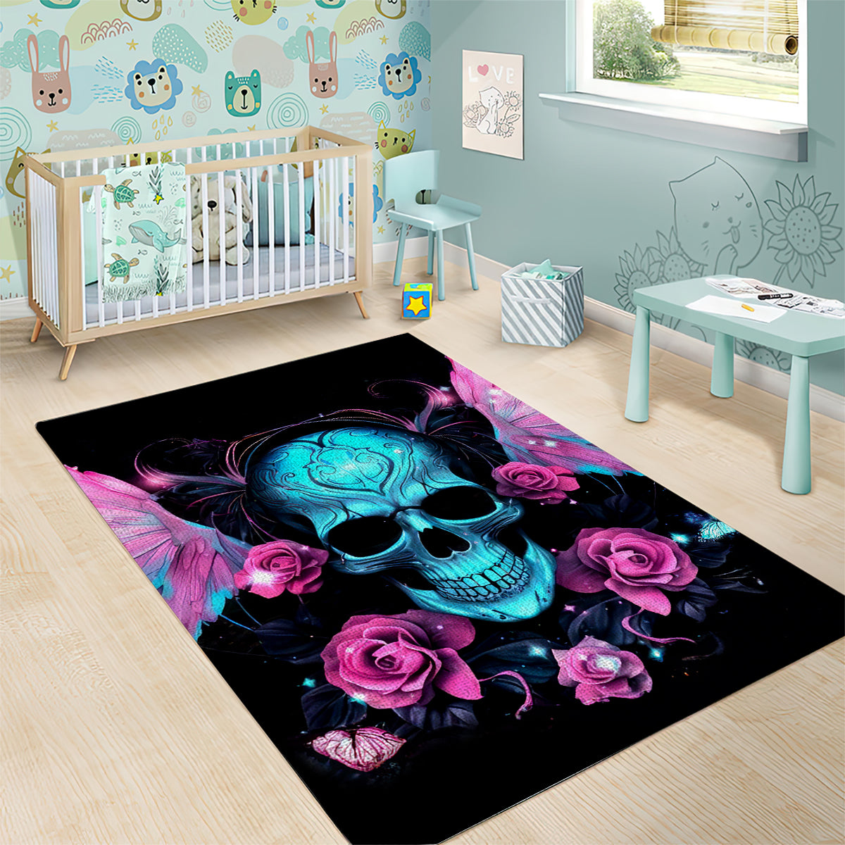 Fairy Skull Area Rug The Good Girl In Me Got Tired Of The Bullshit - Wonder Print Shop