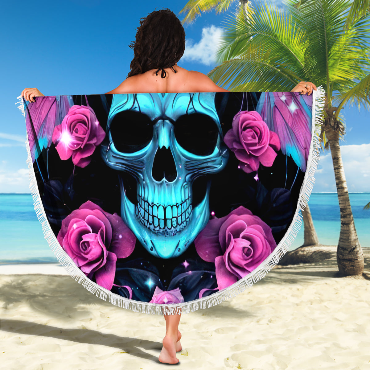 Fairy Skull Beach Blanket The Good Girl In Me Got Tired Of The Bullshit - Wonder Print Shop