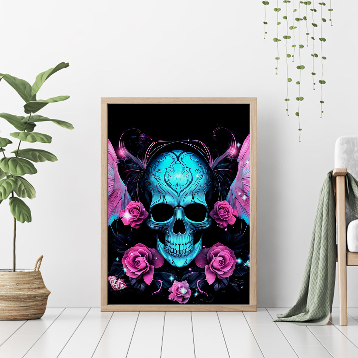 Fairy Skull Canvas Wall Art The Good Girl In Me Got Tired Of The Bullshit - Wonder Print Shop