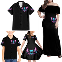 Fairy Skull Family Matching Off Shoulder Maxi Dress and Hawaiian Shirt The Good Girl In Me Got Tired Of The Bullshit - Wonder Print Shop
